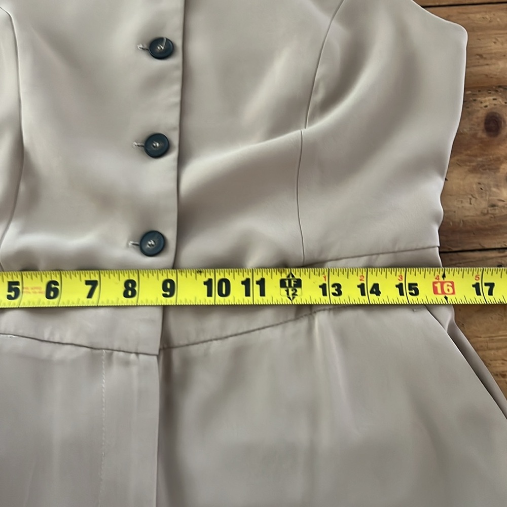 ZARA suit style jumpsuit taupe brown color size L - Picture 10 of 17